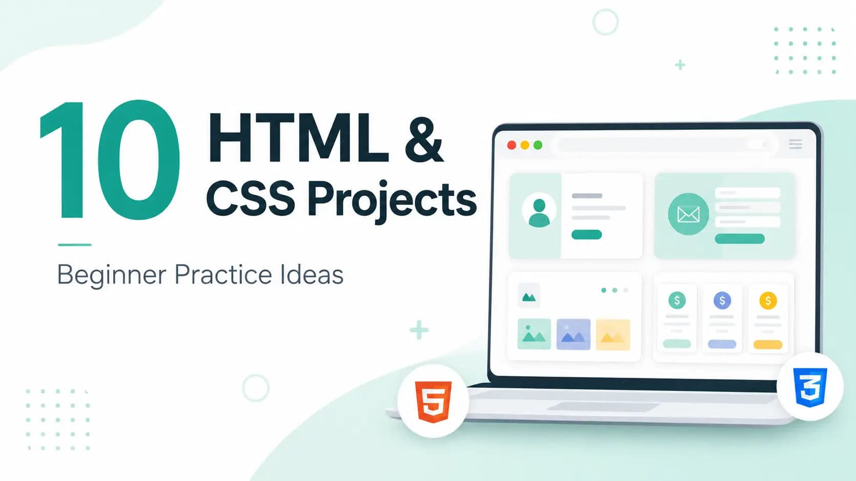10 HTML and CSS Projects for Beginners to Practice in 2026 featured image